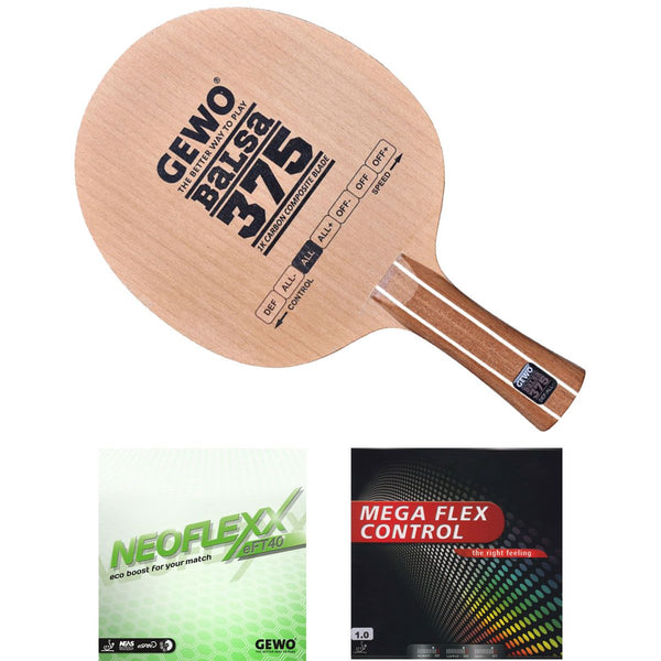 Gewo Bat Balsa Carbon 375 met Neoflexx eFT40 + Mega Flex Control