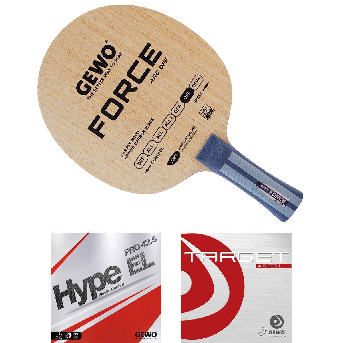 Gewo Bat Force ARC with Hype EL Pro 42.5+Target air Tec L