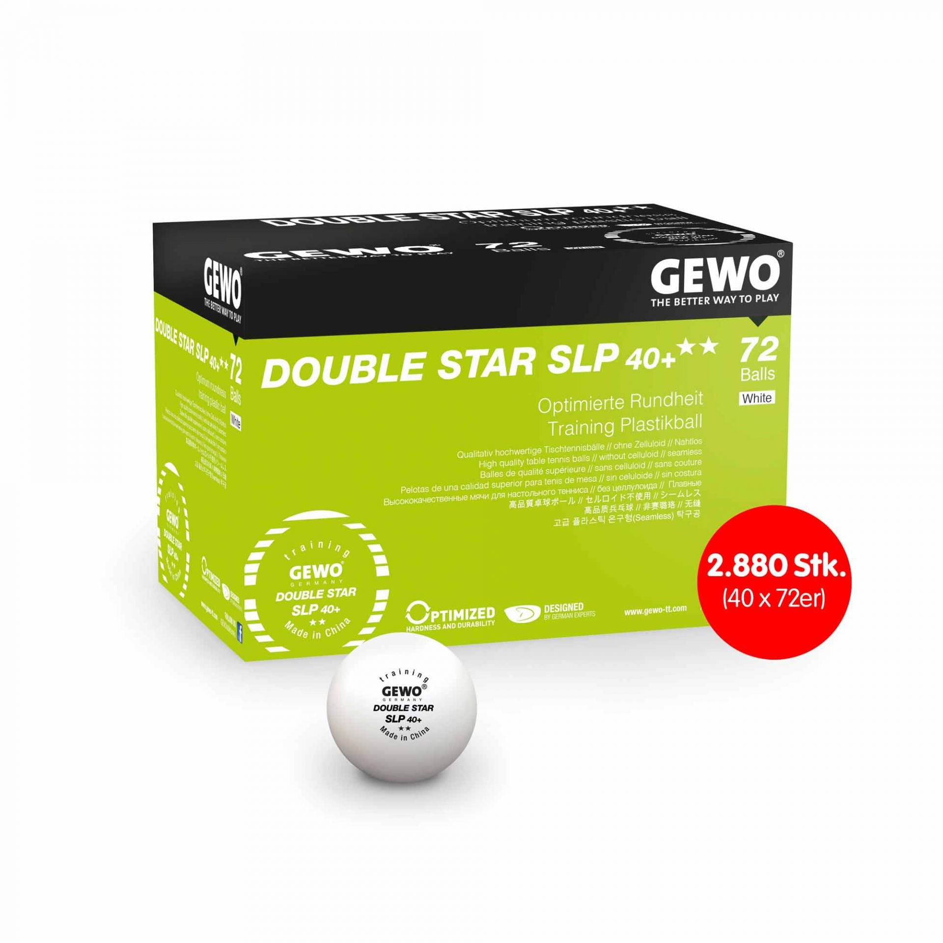 Gewo Balls Ultra SLP 40+*** 10x 72er Box white