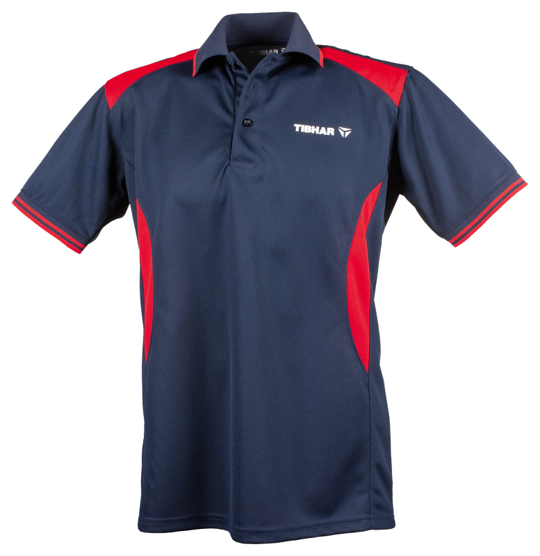 Tibhar shirt Cosmos polyester navy/red