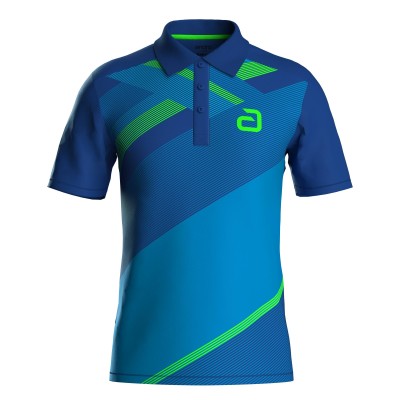 Andro Shirt Ataxa blauw/groen