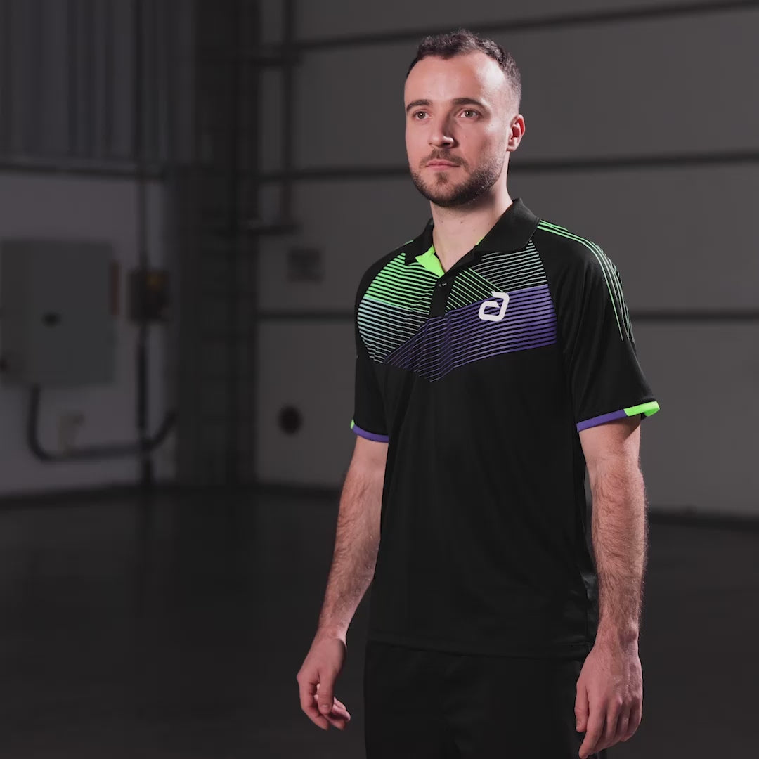 Video laden: Andro Shirt Avos schwarz/grün