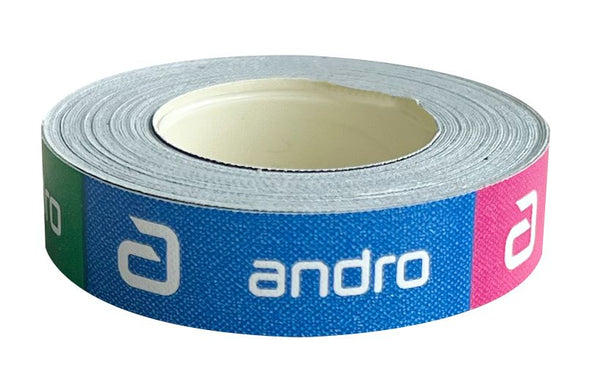Andro Kantenband Farben 10 mm 10 m grün/blau/rosa